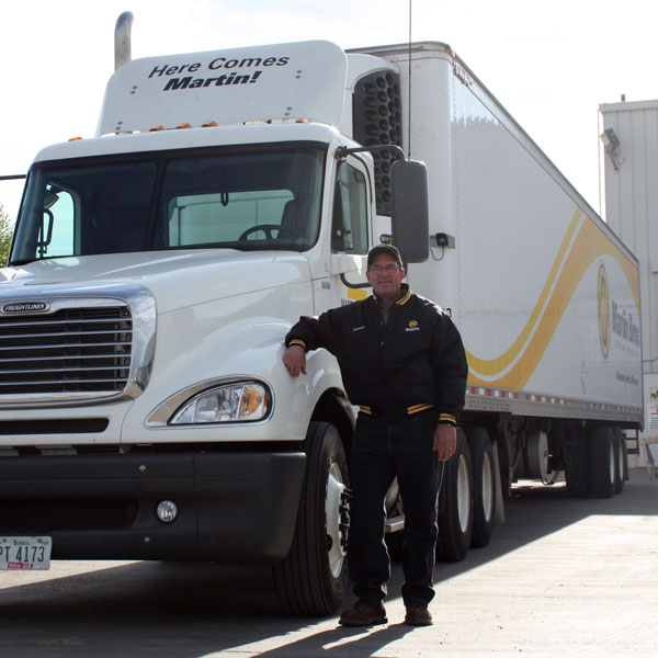 Martin Bros. truck driver and semi truck